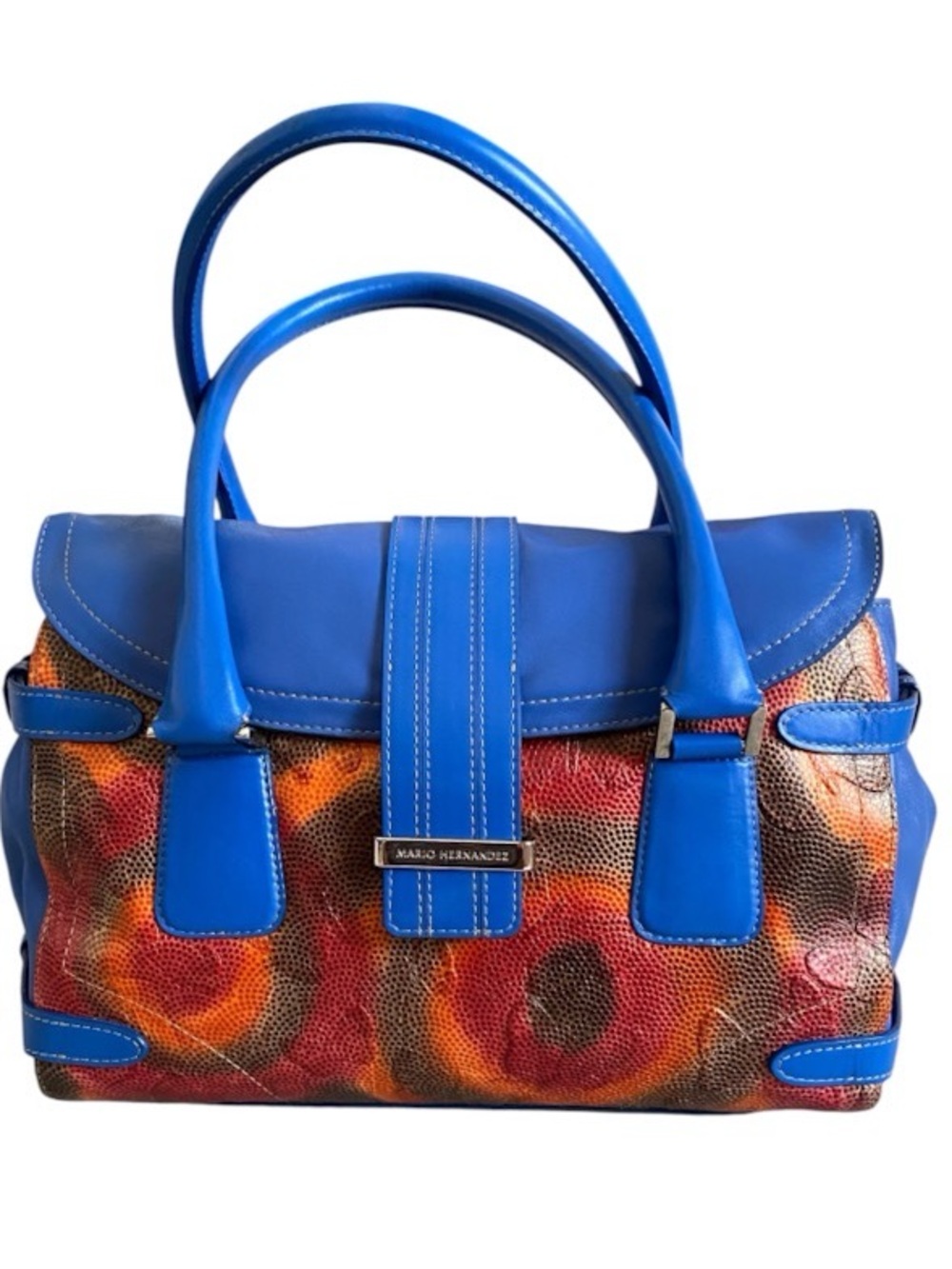 RARE Mario Hernandez MIA multicolor leather satchel